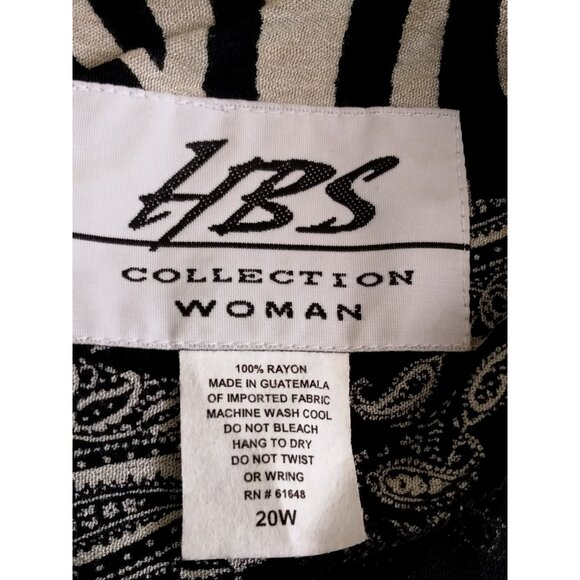 HBS Collection Plus Size 20W Zebra & Paisley Print Dress Shoulder Pads Back Slit - Picture 9 of 10